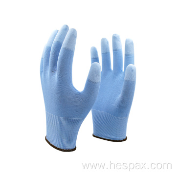 Hespax Custom Working Gloves Anti-cut Safety PU Coated